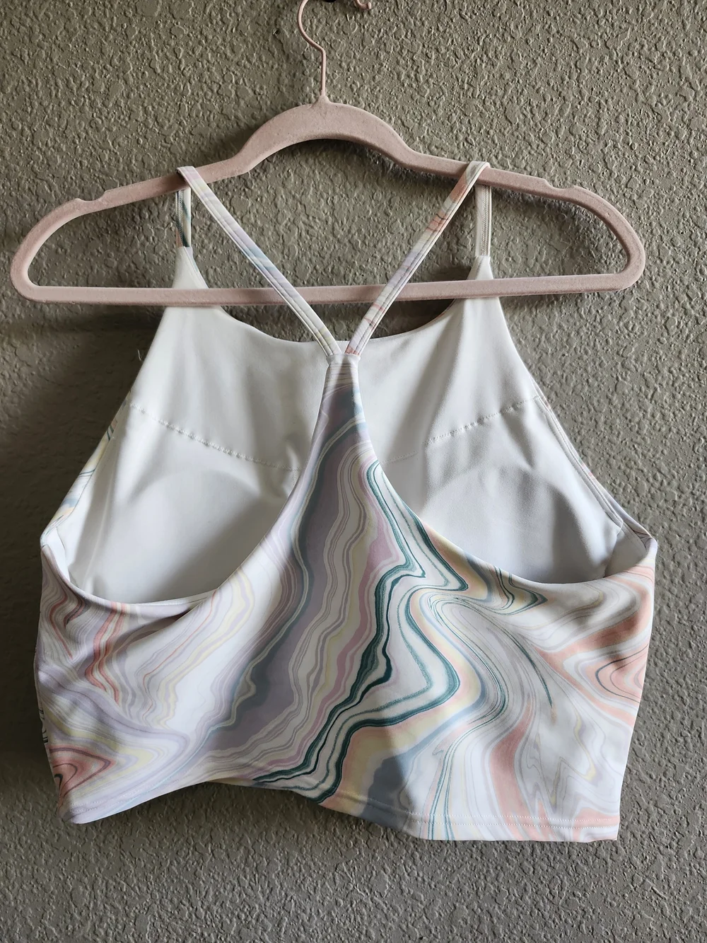 Old Navy Pastel Marble-Print Cropped Cami